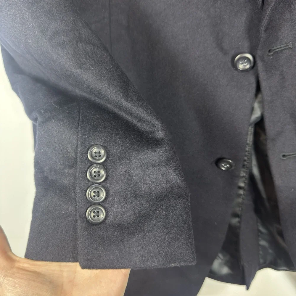 Jos A Bank Navy Blue 100% Cashmere Blazer Sport Coat Mens 42R Two Button 44051